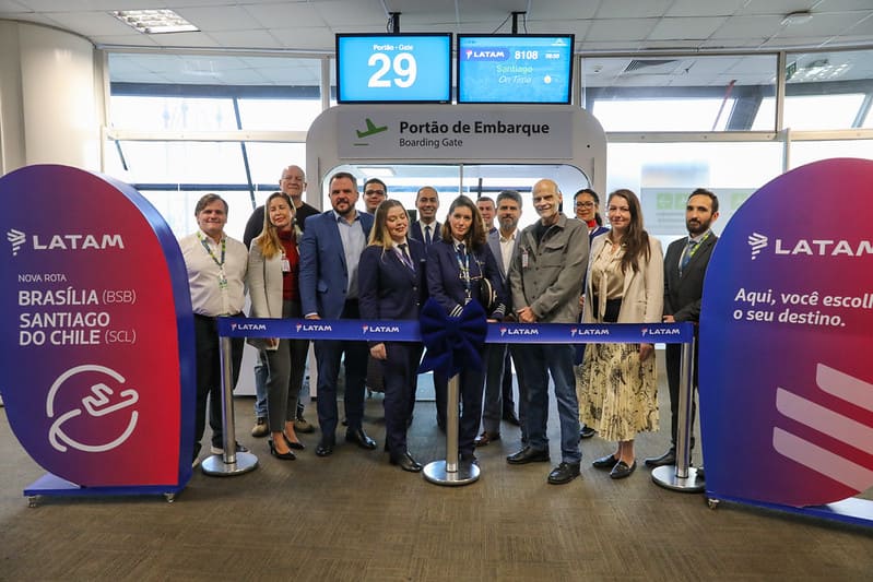 Primeiro voo direto para Santiago é inaugurado em Brasília