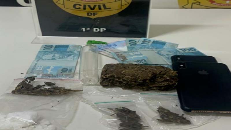 1ª DP prende dois homens em flagrante por tráfico de drogas na Asa Sul