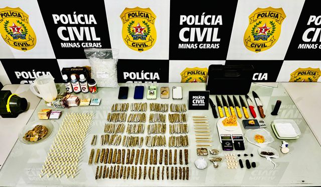 PCMG apreende granadas e grande quantidade de drogas em Ubá