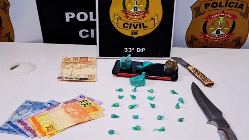 PCDF prende traficante e apreende drogas em quiosque de Santa Maria