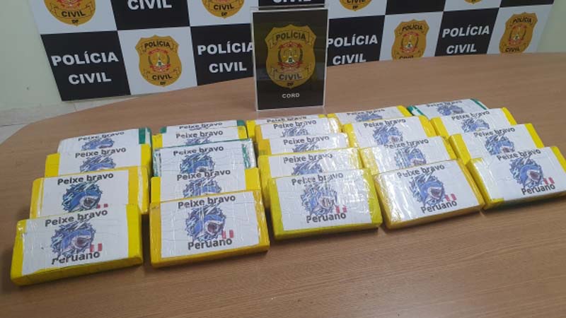 CORD apreende 22 tijolos de cocaína