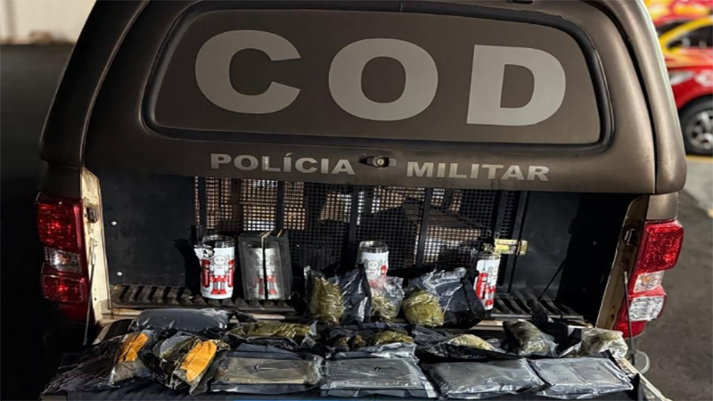 PMGO – COD apreende 10kg de ‘skunk’