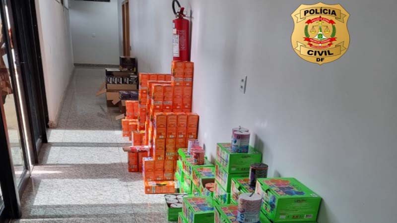 PCDF apreende mais de 3.500 fogos de artifício comercializados ilegalmente em operação