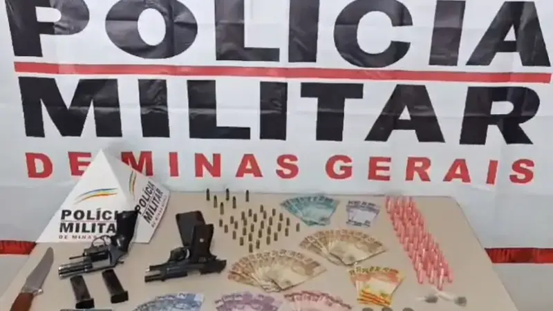 PMMG Itabirito – Chefe de organização criminosa resiste e é preso após ser flagrado com armas, drogas e munições