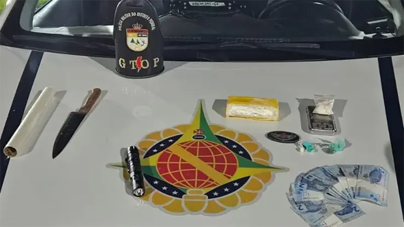 Homem com tornozeleira é flagrado com drogas em beco no Paranoá