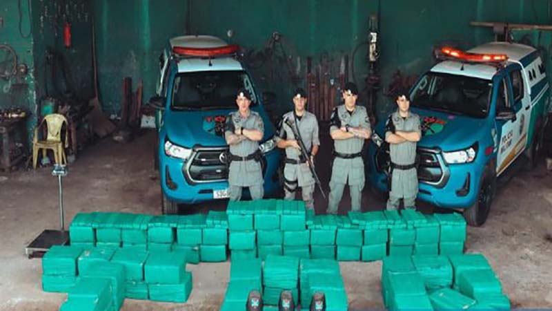 PMGO CPR apreende 2 toneladas de maconha
