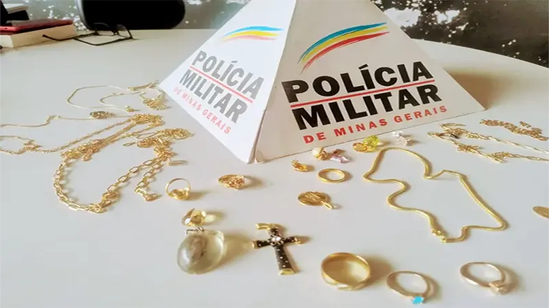 Ipatinga – PMMG recupera joias furtadas prende autora do crime