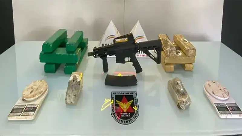 PMMG Governador Valadares – Arma e drogas foram localizadas em fazenda na zona rural