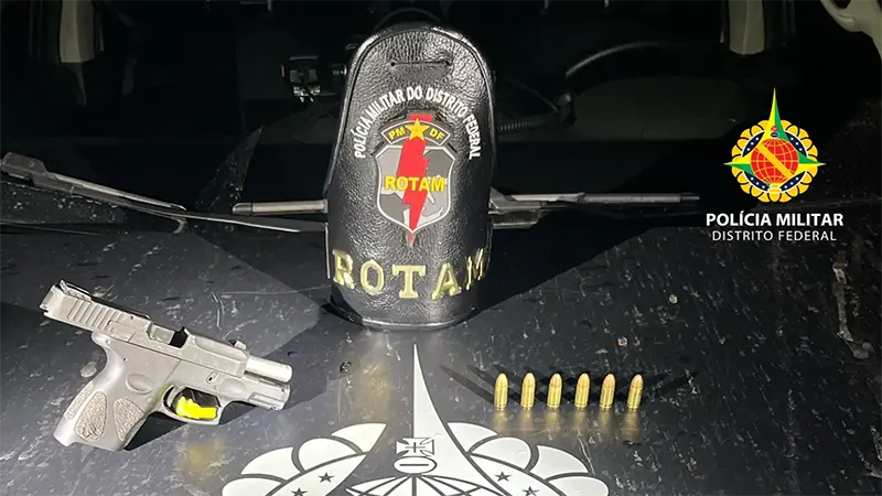 PMDF prende homem com pistola 9mm no Recanto das Emas