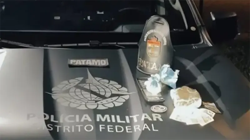 PMDF prendeu um indivíduo pelo crime de tráfico ilícito de entorpecentes no Riacho Fundo I