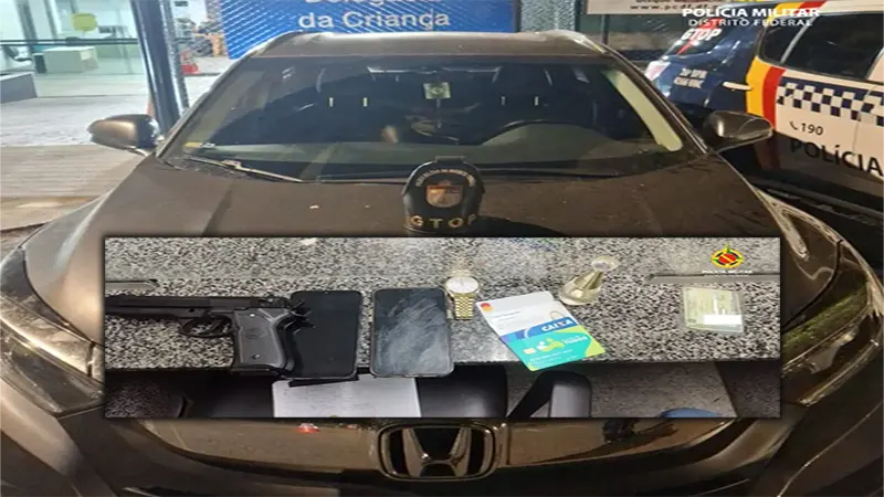 PMDF realiza prisão, apreende menores e recupera veículo e bens roubados no Gama e Santa Maria