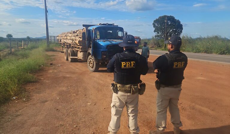 PRF apreende 14,5m³ de madeira ilegal, em Redenção/PA