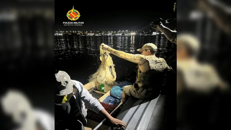 PMDF flagra pesca ilegal no Lago Paranoá e conduz pescador à delegacia