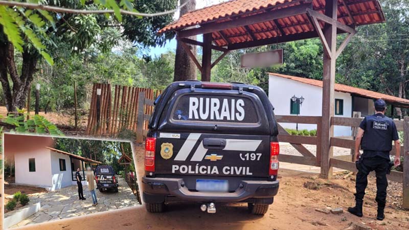 ‘Laço de Aço’: PCGO cumpre mandados e investiga roubo violento em fazenda de Pirenópolis