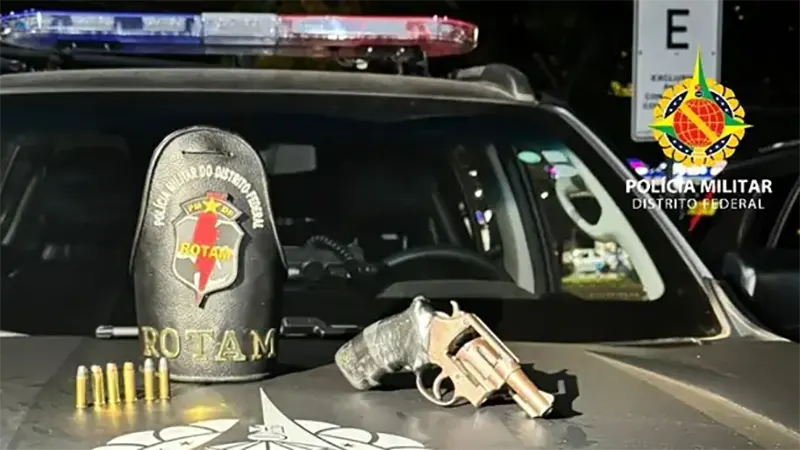 PMDF apreende arma de fogo na DF 290, em Santa Maria