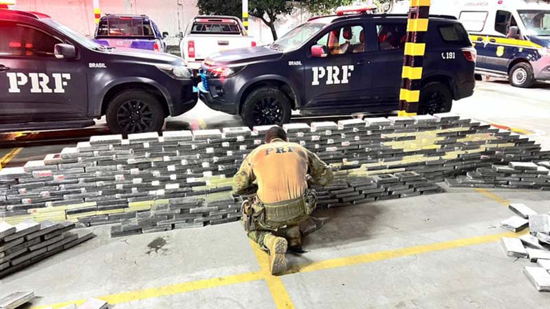 PRF realiza a maior apreensão de cocaína da história da Paraíba