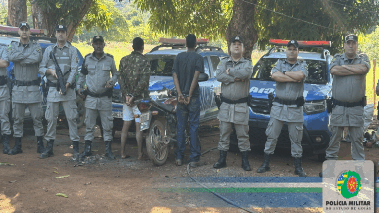 PMGO prende autores de homicídio em Mimoso de Goiás