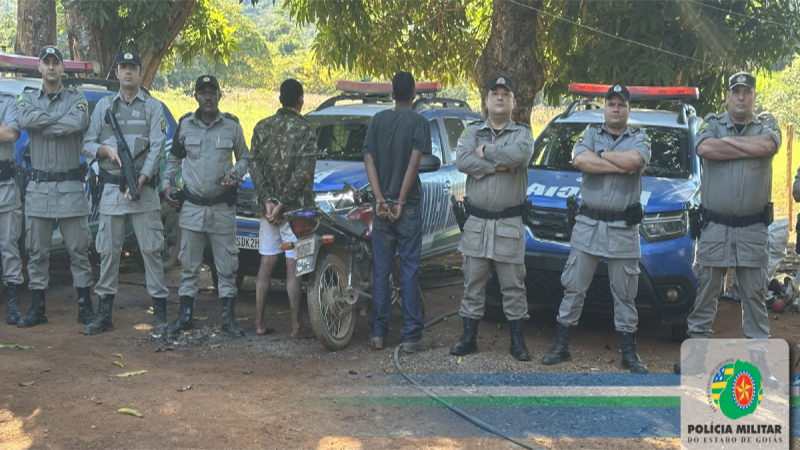 PMGO prende autores de homicídio em Mimoso de Goiás