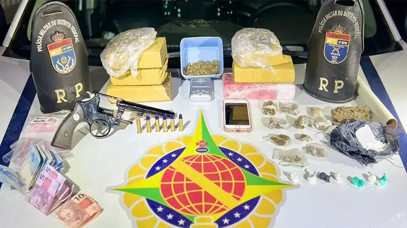PMDF apreende drogas, arma e munições com adolescentes em Ceilândia