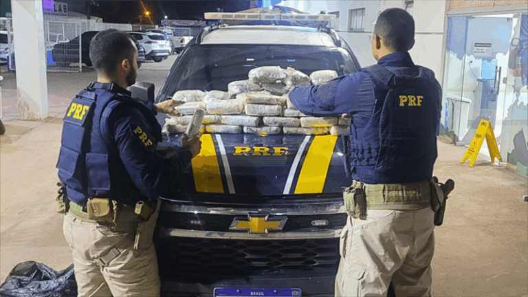PRF apreende 41 kg de drogas na BR-135, em Miranda do Norte (MA)