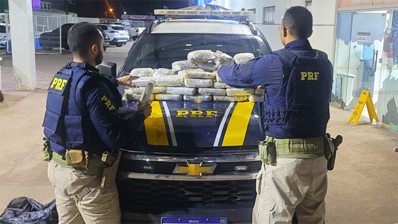PRF apreende 41 kg de drogas na BR-135, em Miranda do Norte (MA)