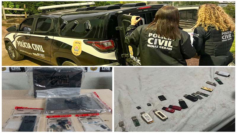 PCMG Preso suspeito de manter mais de 800 arquivos de abuso sexual infantil