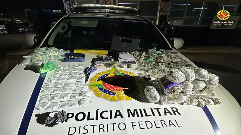 PMDF desarticula ponto de tráfico em Santa Maria e apreende drogas e munições