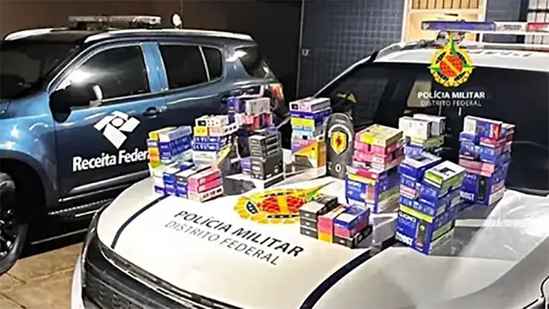PMDF apreende carga de cigarros eletrônicos em Planaltina durante ação integrada com a Receita Federal