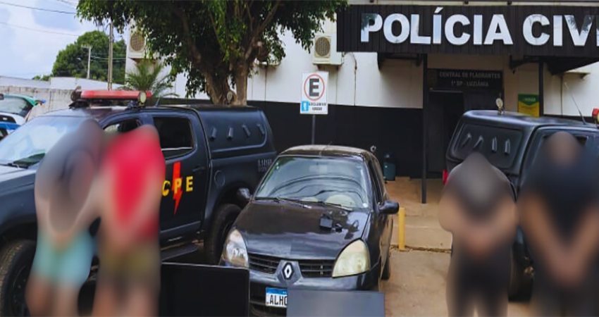 CPE de Luziânia prende quarteto criminoso e recupera veículo e bens subtraídos