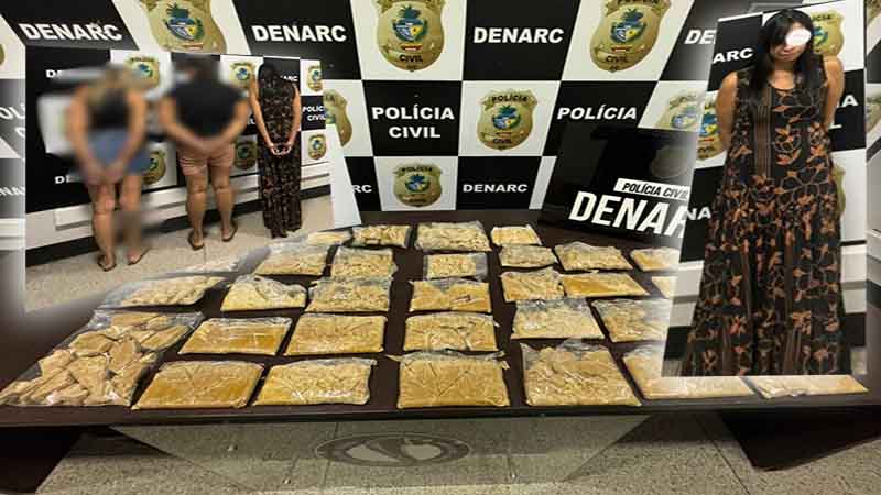 PCGO prende três mulheres do Pará ao retirarem cabeceira de cama dentro da qual foram escondidas drogas