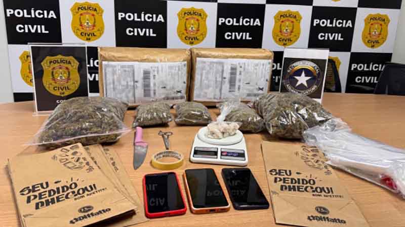 PCDF apreende quatro quilos de skunk em ação conjunta com a Receita Federal