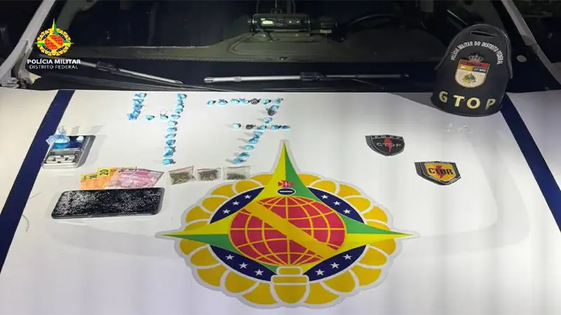 PMDF Prende Homem por Tráfico de Drogas Após Abordagem no Recanto das Emas