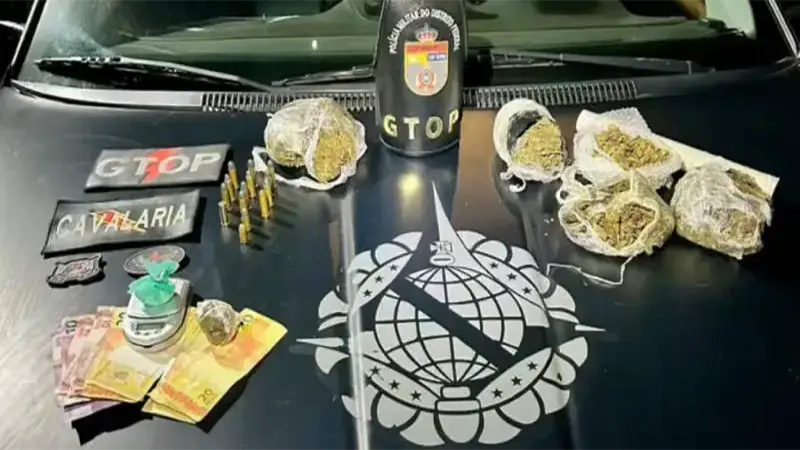 PMDF apreende drogas, munições e prende homem por tráfico no Recanto das Emas