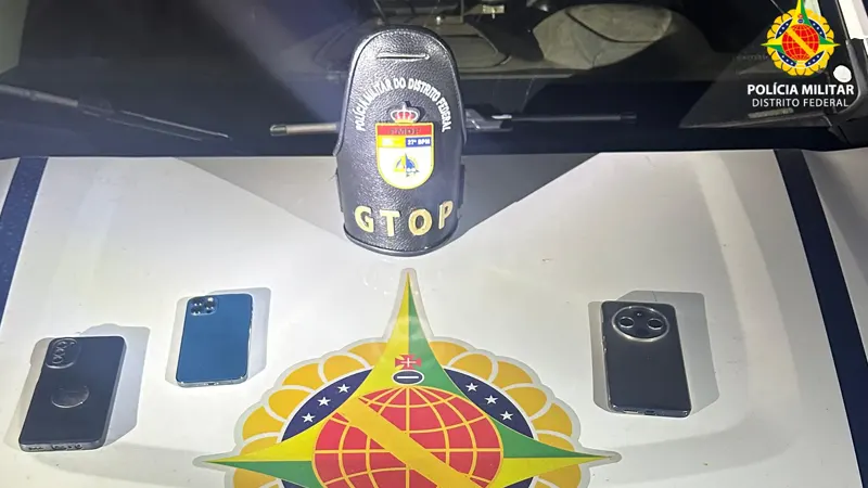 Polícia Militar recupera três celulares roubados e apreende jovem após roubos no Recanto das Emas