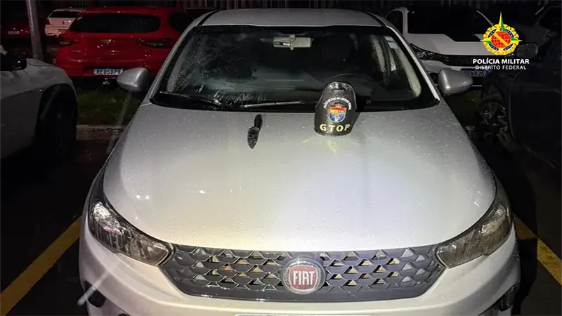 Carro roubado é recuperado após acompanhamento em Ceilândia
