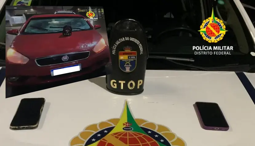 PMDF prende dois indivíduos por receptação e recupera veículo e celulares em Ceilândia