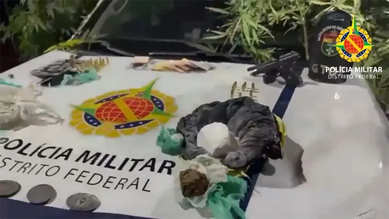 PMDF apreende arma, drogas e cumpre mandado de prisão na Vila Telebrasília