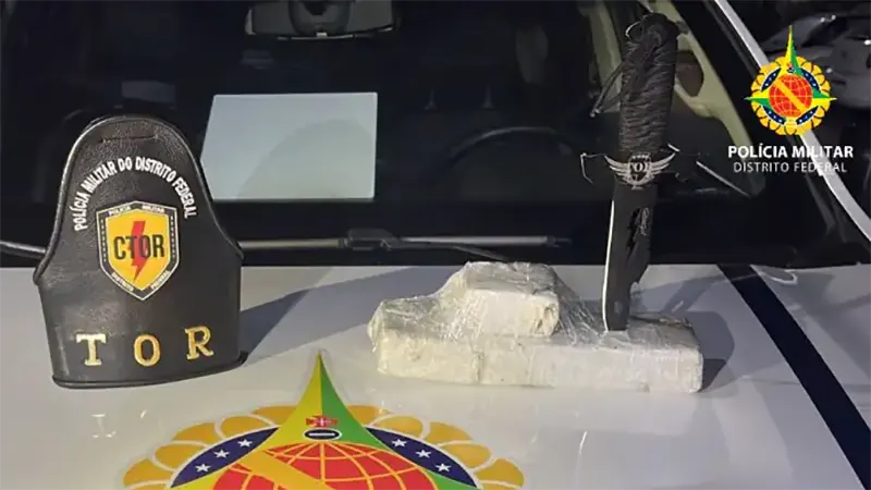 PMDF prende homem com mais de um quilo de maconha durante ponto de bloqueio em Brazlândia