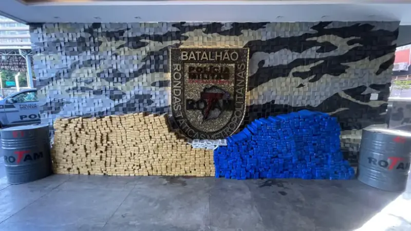 Belo Horizonte – Batalhão ROTAM apreende uma tonelada e meia de maconha