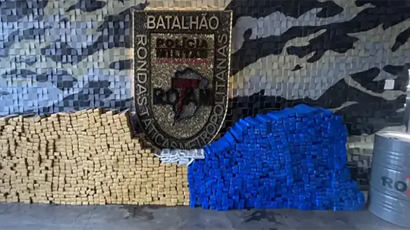 Belo Horizonte – Batalhão ROTAM apreende uma tonelada e meia de maconha