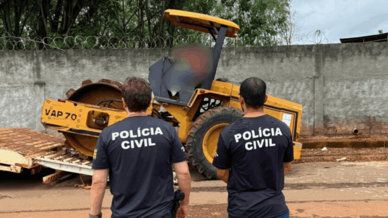 PCGO cumpre mandado e apreende maquinário em Aparecida de Goiânia