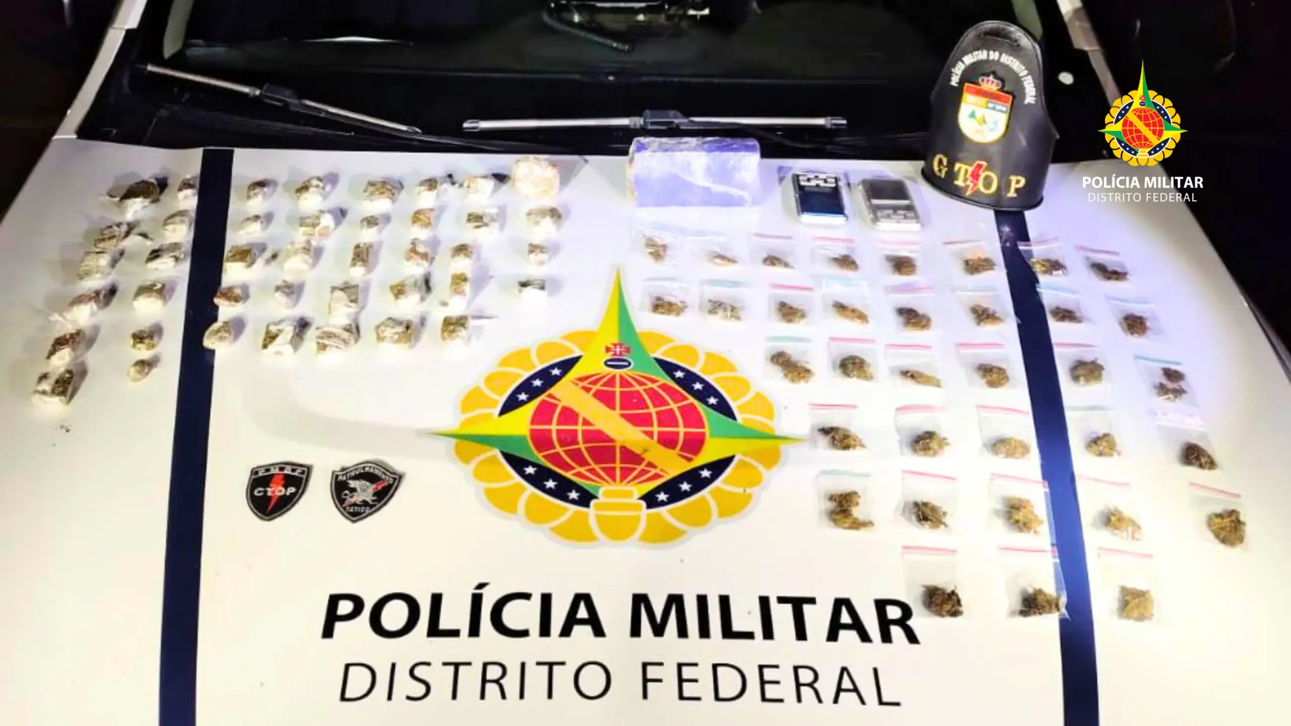 PMDF apreende dois menores e grande quantidade de porções de drogas na região do Itapoã II