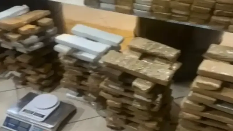 PMMG Governador Valadares – 440 barras de maconha apreendidas em chácara