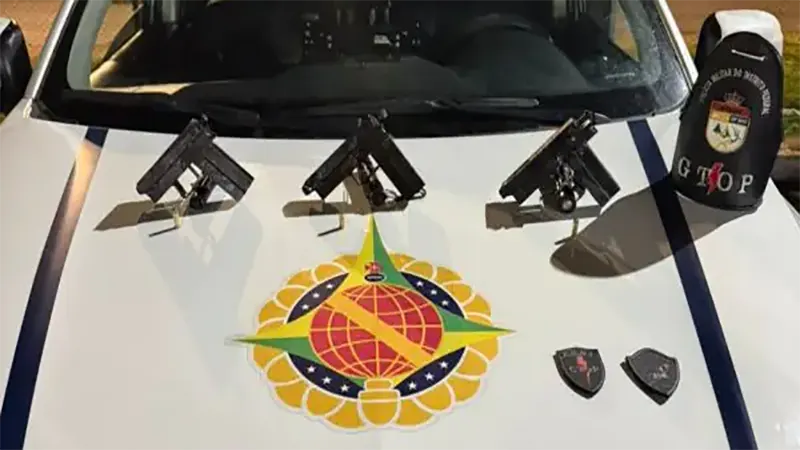 PMDF apreende armas artesanais em área próxima a bar em Itapoã