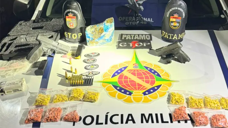 PMDF prende homens por tráfico e porte ilegal de arma de fogo no Recanto das Emas