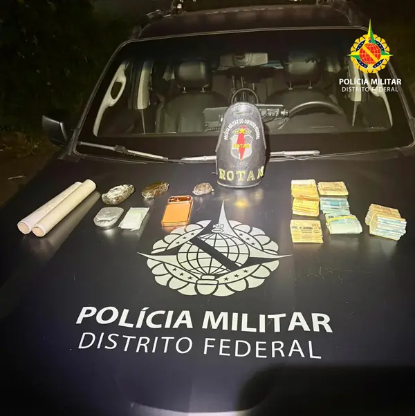 PMDF desarticula ponto de tráfico em Ceilândia e apreende drogas, dinheiro e materiais utilizados na comercialização ilícita