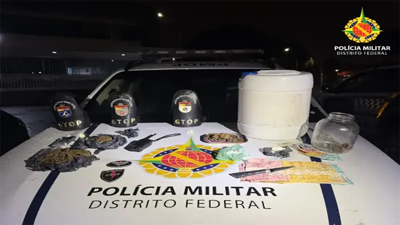 PMDF desarticula ponto de tráfico e grande quantidade de lança perfume no Recanto das Emas