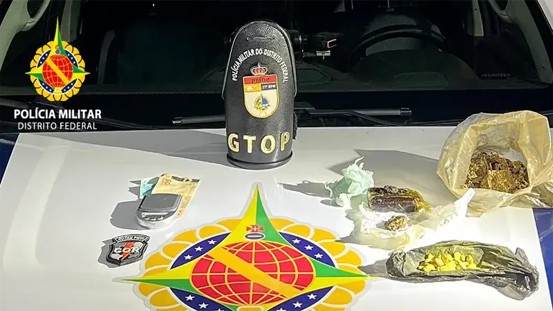 PMDF prende traficante em flagrante após perseguição no Recanto das Emas