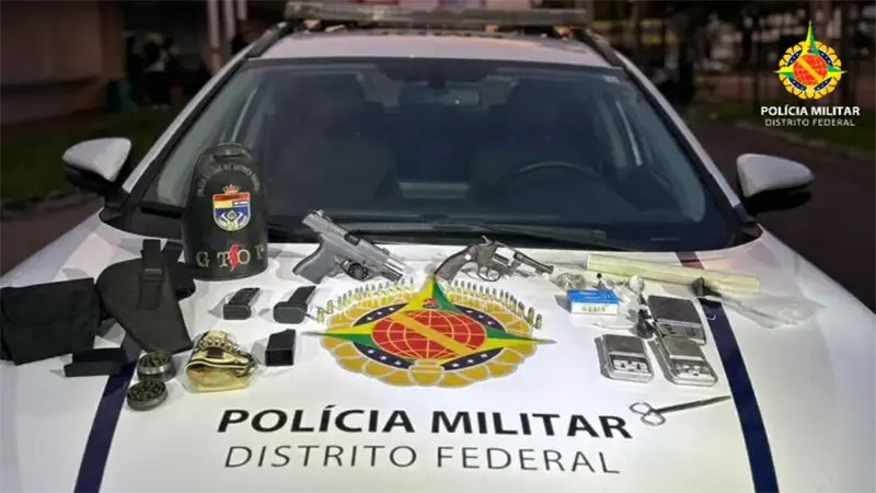PMDF prende homem por posse ilegal de arma de fogo e apreende drogas em Ceilândia