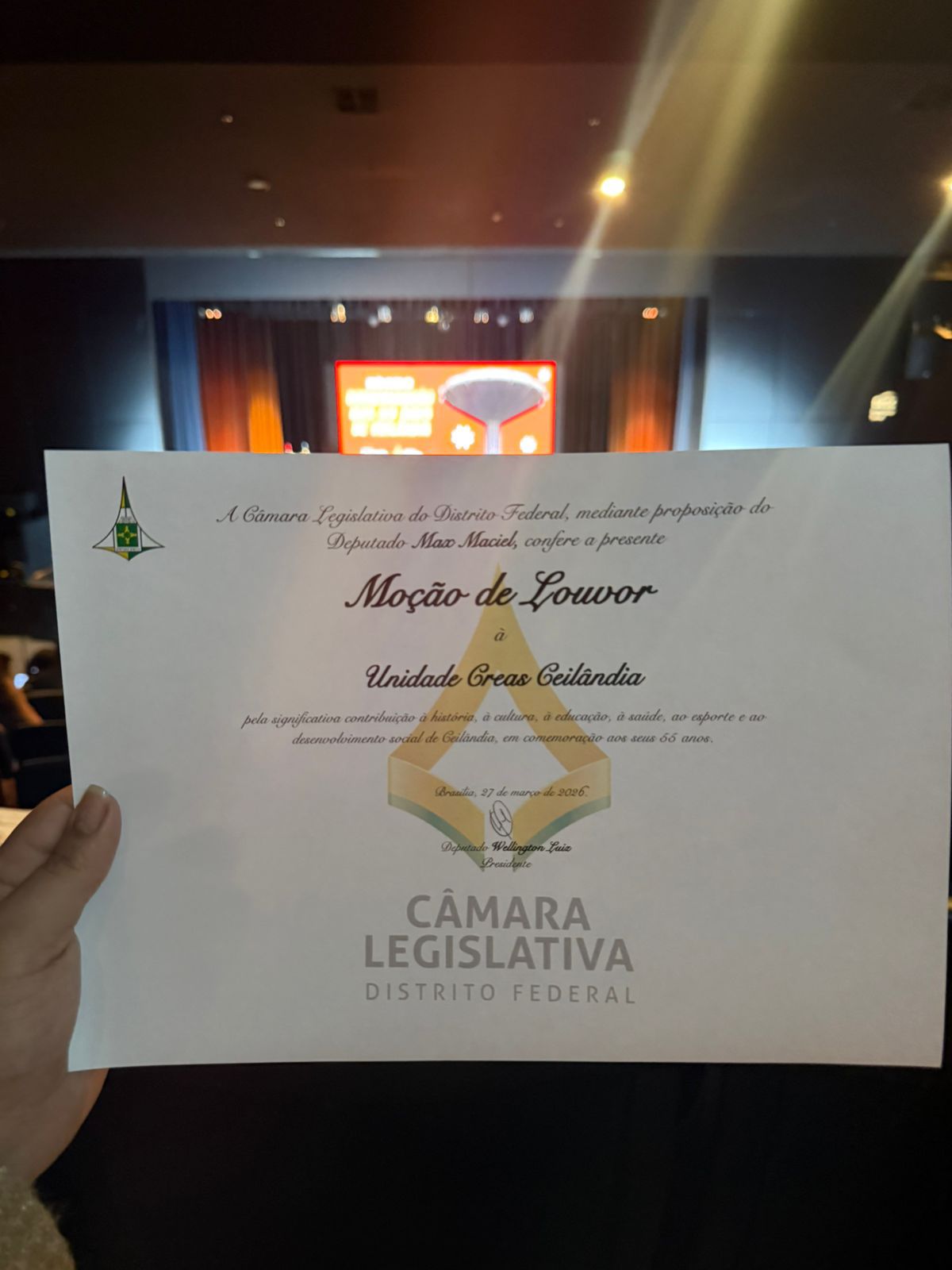 Trabalho realizado na horta comunitária do Creas Ceilândia é reconhecido com moção de louvor